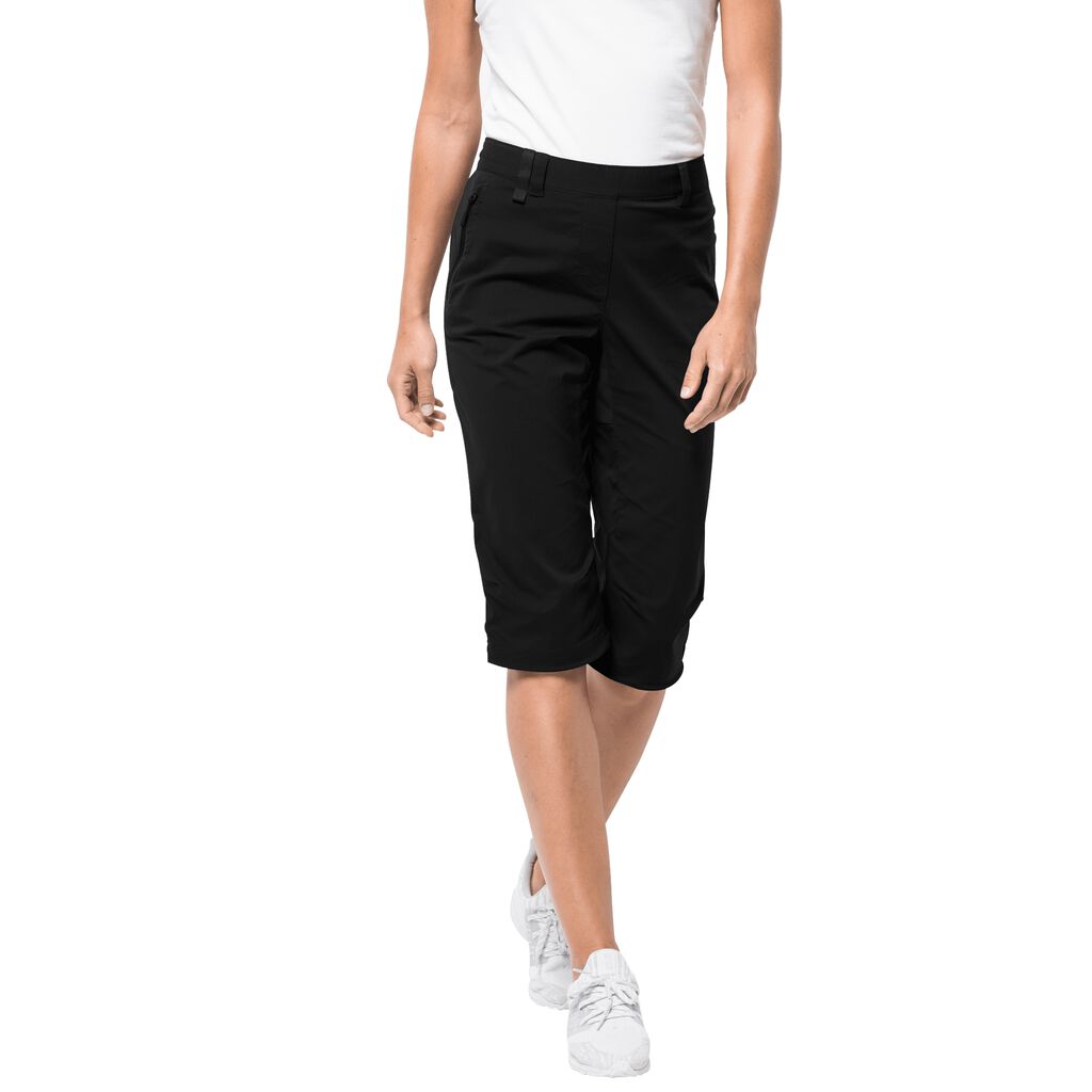 Jack Wolfskin ACTIVATE LIGHT ¾ Pantalons Femme Noir - FDAXRGL-84